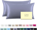 Silk Pillow Cases 2 Pack, Soft Breathable and Sliky Queen Size Pillow Cases Set by Suatien