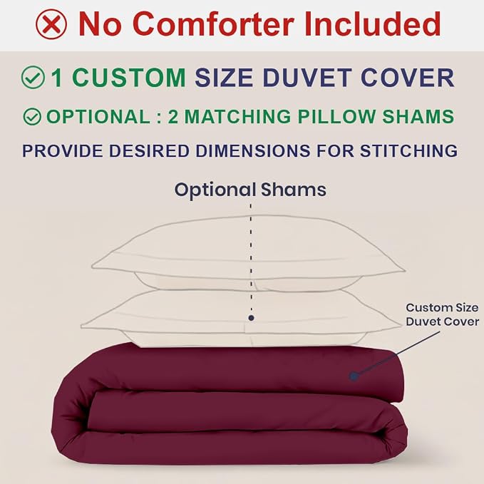 Kotton Culture Custom Duvet Cover -100% Egyptian Cotton 600 Thread Count Soft - Image 2