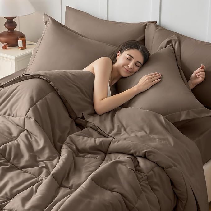 JOLLYVOGUE California King Comforter Set, Ultra-Soft Bed in a Bag Cal King Size - Image 6