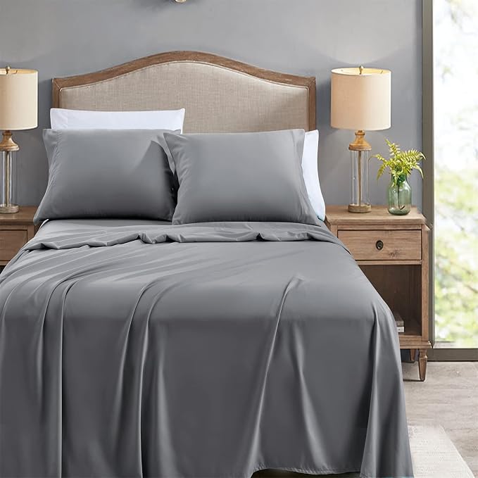 FreshCulture Twin Flat Sheets Only, Soft Microfiber Bedding Sheets - Image 2