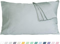 Pillow Cases, Standard Queen Size Cotton Percale Weave Pillowcases, Pre-Shrunk by HOMTEC