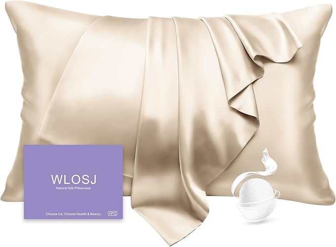 100% Silk Pillow Cases King Size Mulberry Silk Pillowcase by WLOSJ