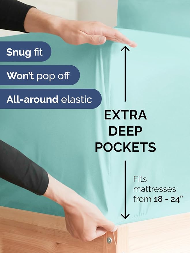 Extra Deep Twin Sheet Set - Image 3