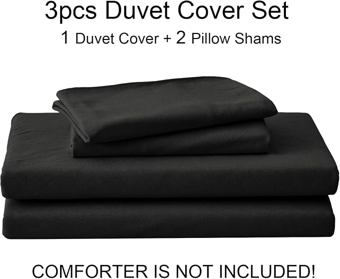 PURE ERA Jersey Knit Duvet Cover Set 100% T-Shirt Cotton Super Soft Comfy 3pc - Image 7