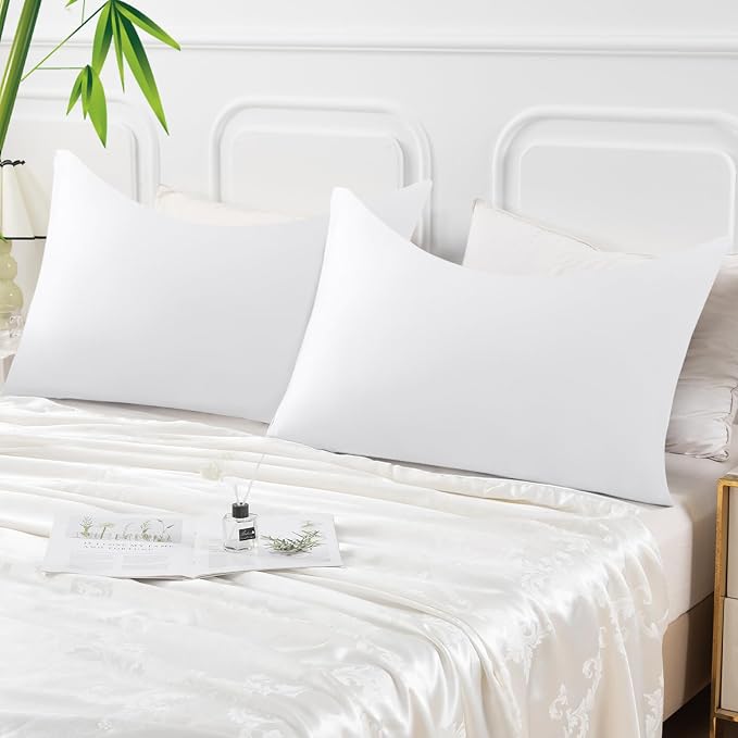 Curved Pillow Case Queen Size, Side Sleeper Pillow Cases Cover Cooling Rayon - Image 7