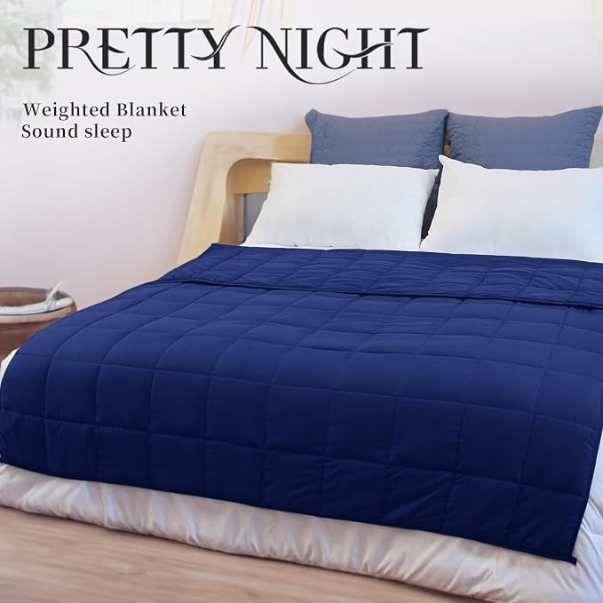 Weighted Blanket Queen Size NavyBlue 60''x80''x15lbs Weighted Blankets - Image 3