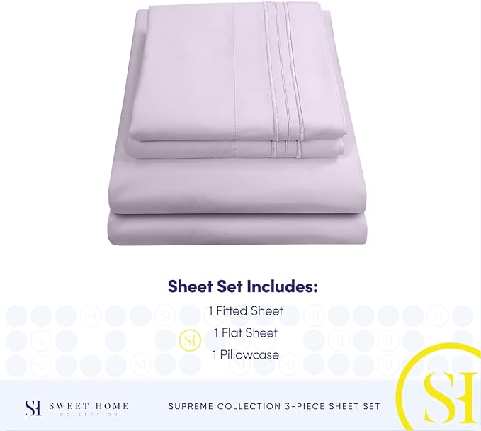 Twin Sheets - Breathable Luxury Sheets - 1800 Supreme Collection Extra Soft - Image 4