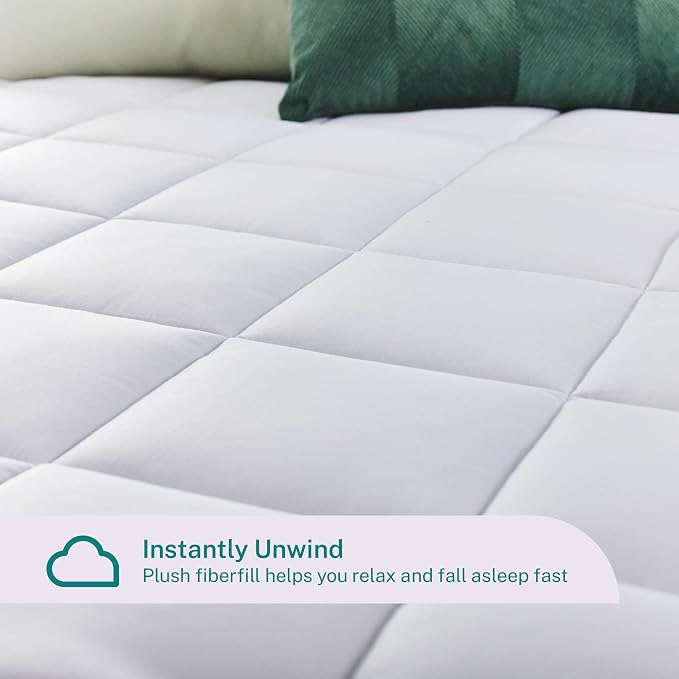 Sleep Innovations Dual Layer 4 Inch Memory Foam Mattress Topper, King Size - Image 5
