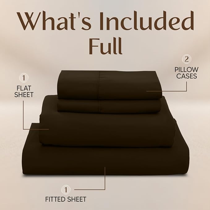 Utopia Bedding Full Size Sheet Set – 4 Piece Bed Sheets, Soft and Breathable - Image 3
