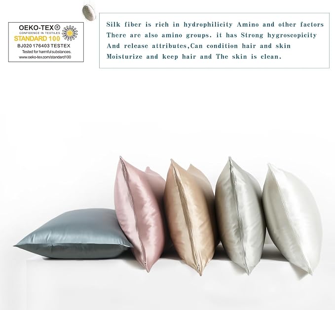 DISANGNI 100% Natural Mulberry Silk Pillow case - Image 6