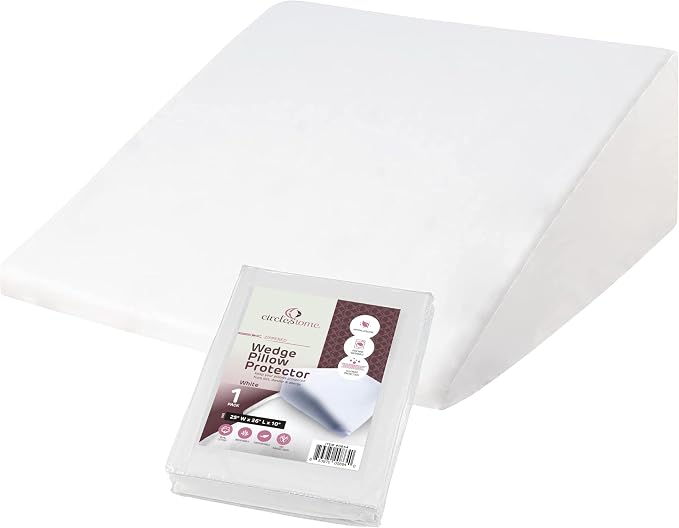 CirclesHome Wedge Pillow Cover 100% Cotton, Zippered Wedge Pillow Case Protector by CirclesHome