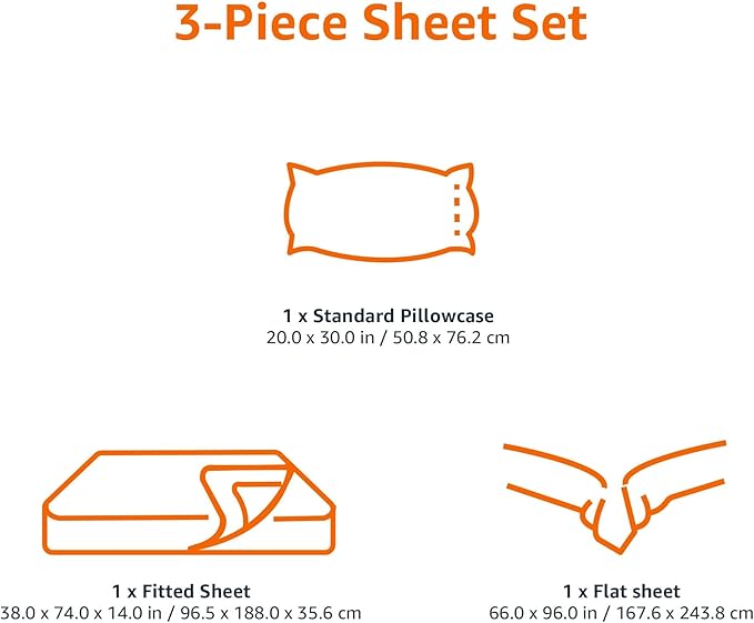 Amazon Basics Breathable, Brushed Microfiber Wrinkle Resistant 3 Piece Bed - Image 7