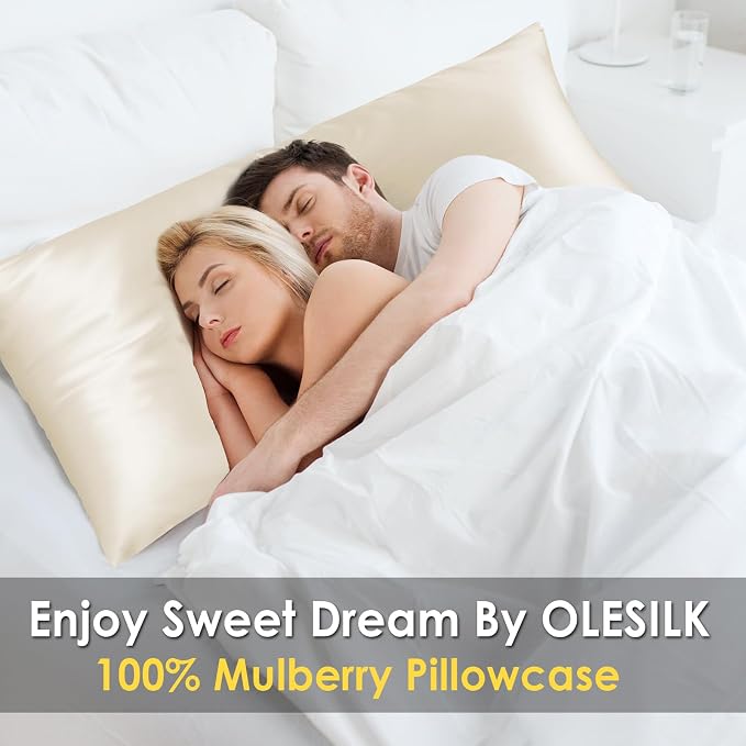 OLESILK Silk Body Pillowcase 20x54 Zippered: 100% Mulberry Silk - Image 3