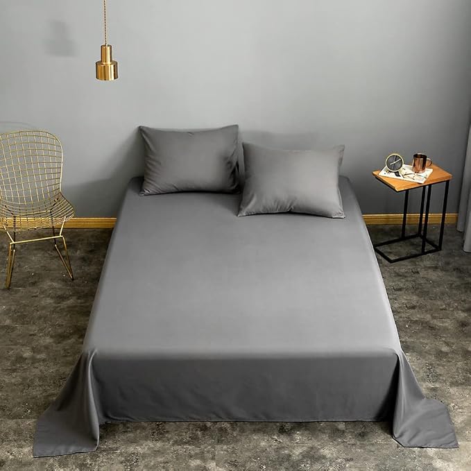 Microfiber Queen Bedding Flat Sheet, Ultra Soft and Wrinkle, Stain Resistant - Image 2