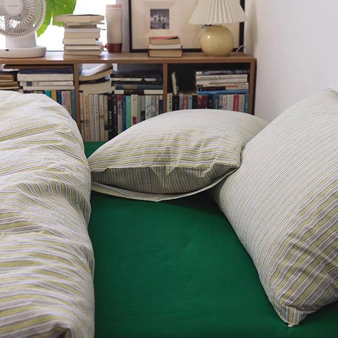 mixinni Vintage Geometric Striped Duvet Cover Set - Image 8