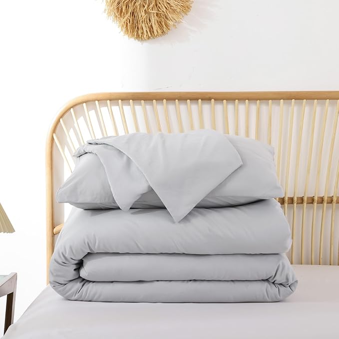 ROSGONIA Oversized King Comforter Light Gray, Soft Lightweight Oversized King - Image 8