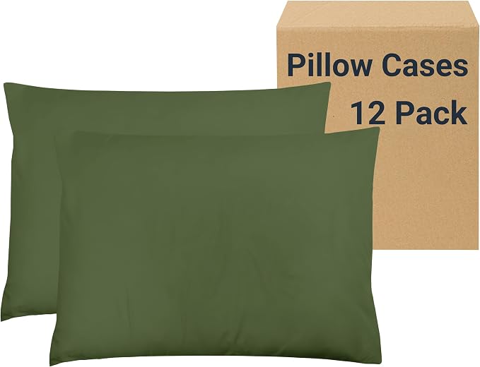 ZPECC Pillow Cases Standard Size Set of 12, 20x26 Envelope Closure Pillowcases by ZPECC-ABrandThatHasBeenFocusedOnBabyProductsFor18Years