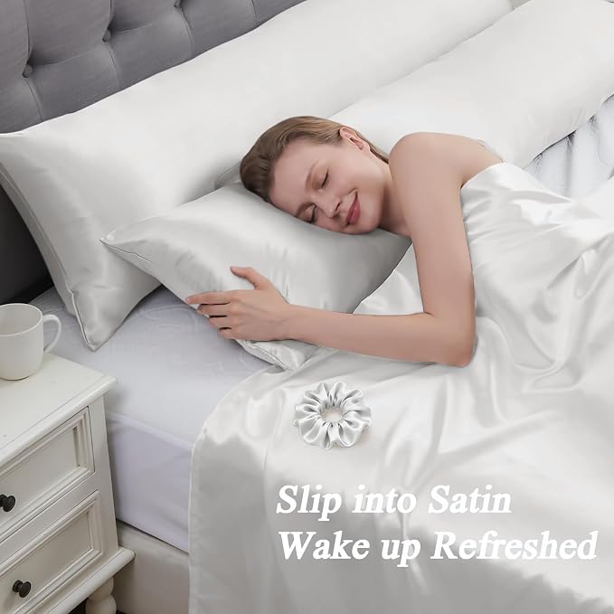 Satin Body Pillow Pillowcase 1pc, Silky Body Pillow Cover Similar to Silk - Image 2