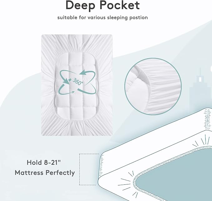 SameBed Mattress Topper Full, Extra Thick Mattress Pad Cover - Image 3