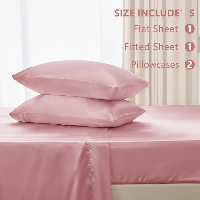 CozyLux Satin Sheets King Size Sheet Set - Image 6