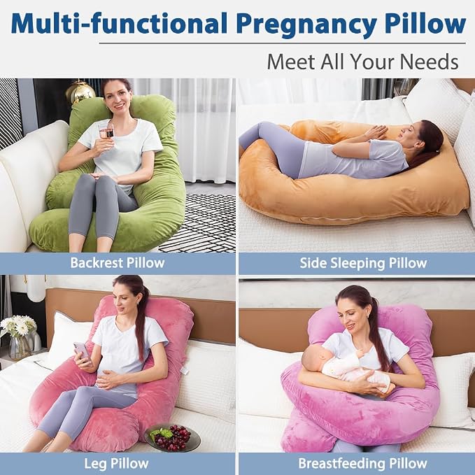60 Inch Pregnancy Pillow for Sleeping, Extra Large U Shaped Body Pillow - Image 8
