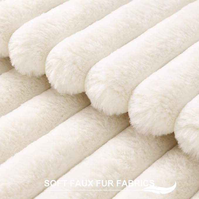 Pallene Faux Fur Plush Throw Pillow Covers 16x16 Set of 2, Luxury Soft Fluffy - Image 2