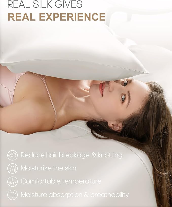 THXSILK 100% Pure Mulberry Silk Pillowcase - Image 3