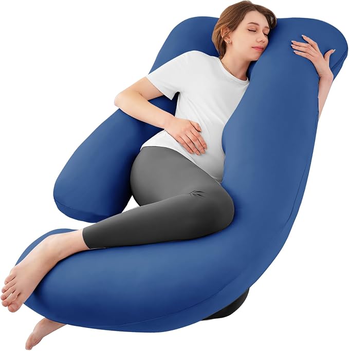 Sasttie Pregnancy Pillows for Sleeping, U Shaped Cooling Full Body Pillow by SASTTIE