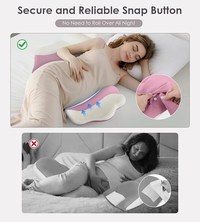 Pregnancy Pillows for Sleeping, Memory Foam Maternity Pillow Support for Back - Image 7