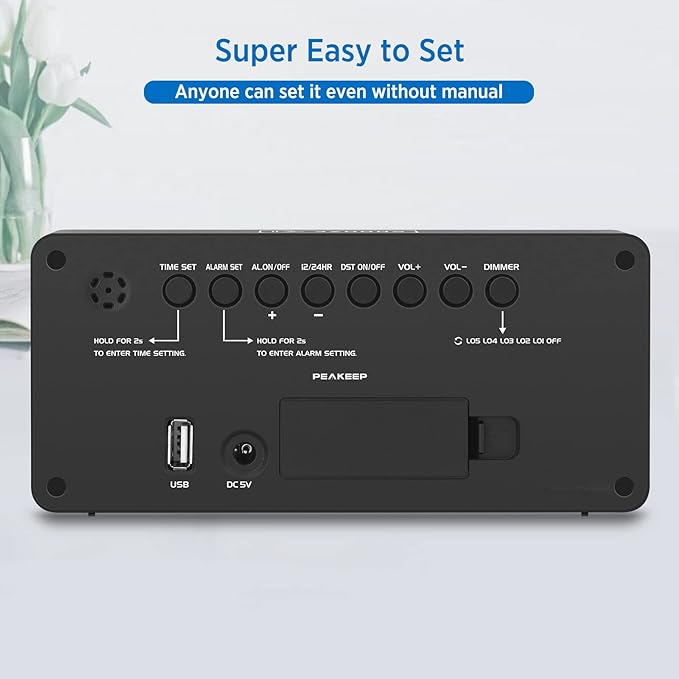 Peakeep Digital Clock, Alarm Clock - Image 6