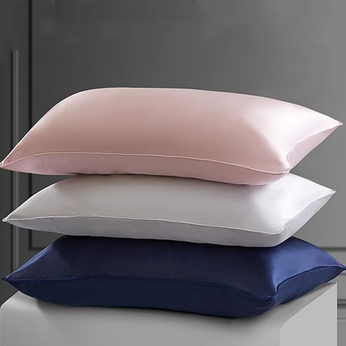 Navy Blue Silk Pillow Cases - Image 5
