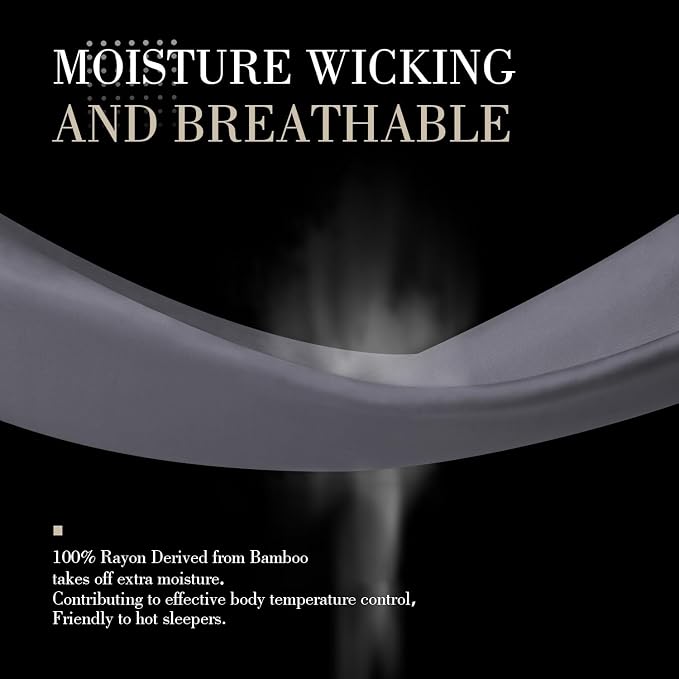 WishSmile Cooling Queen Pillowcases Set of 2 Breathable Cool Silky Soft Rayon - Image 5