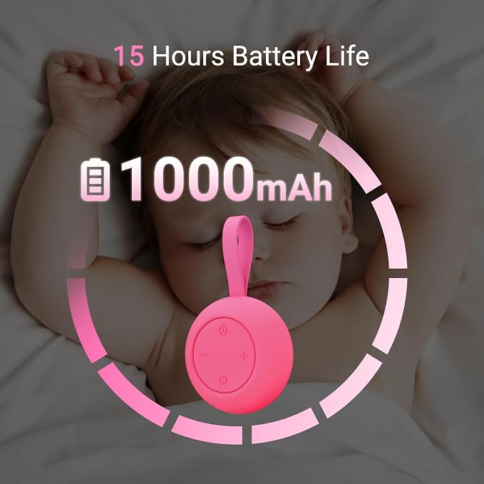 Portable Baby Sound Machine 15 Hours Battery Life, Registry Gift, Clips on Baby - Image 2