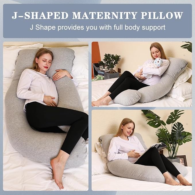 Chilling Home Pregnancy Pillow, J Shape Pregnancy Pillows - Image 6