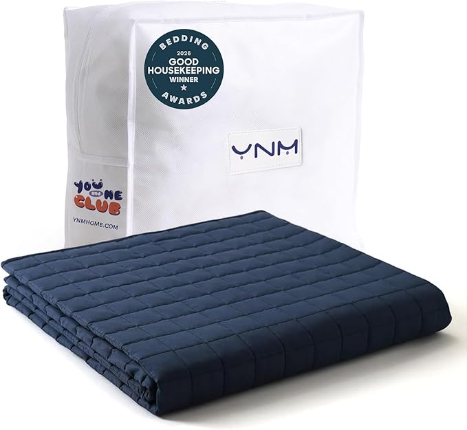 YnM Exclusive 50 lbs Weighted Blanket, Extra Heavy Cotton Bed Blanket by YNM