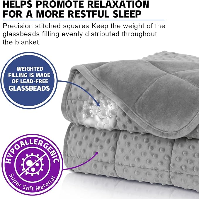 Huloo Sleep Weighted Blanket Queen 20lbs - Image 3