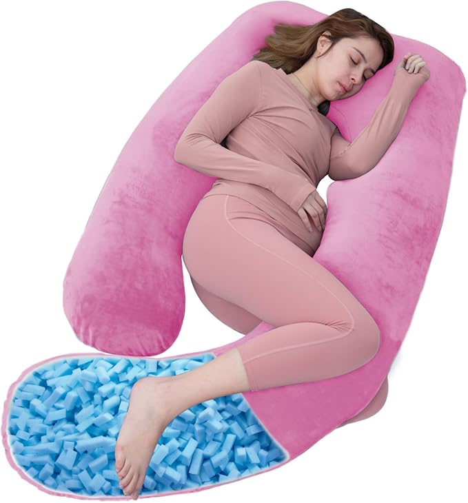 AS AWESLING Shredded Memory Foam Body Pillow, Pregnancy Pillows by ASAWESLING