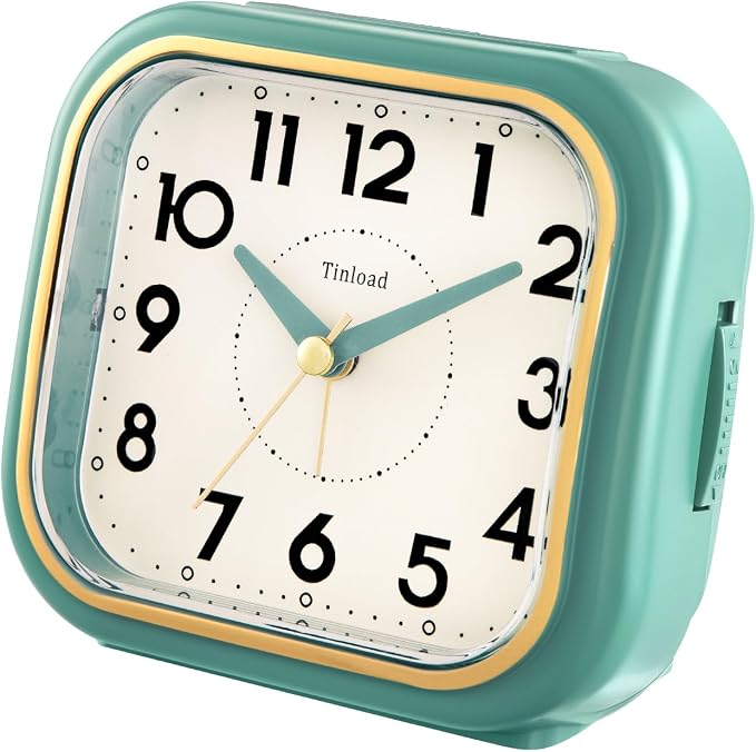Tinload 4.3" Vintage Retro Analog Alarm Clock, Super Silent Non Ticking Clock - Image 7