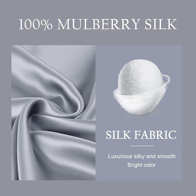 OLESILK Silk Body Pillowcase 20x54 Zippered: 100% Mulberry Silk - Image 2
