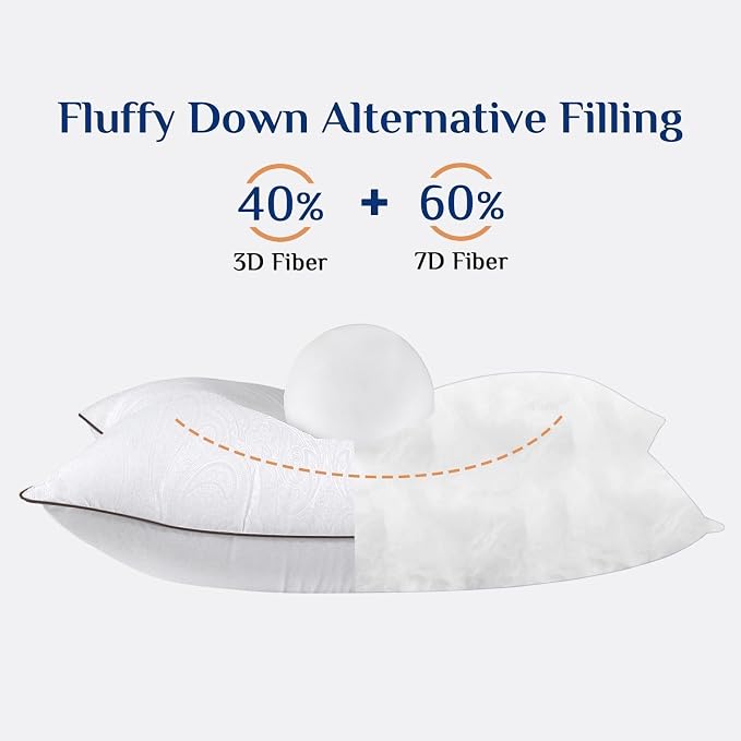 JOLLYVOGUE King Size Pillows Set of 2 - Image 3