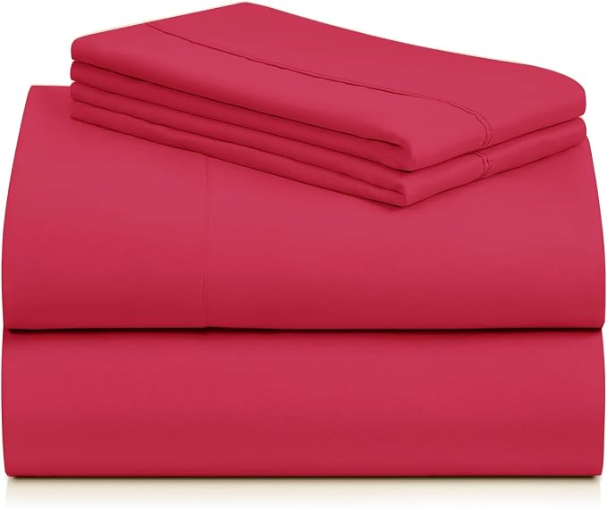 LuxClub 4 PC Sheet Set Bed Sheets Deep Pockets 16" Eco Friendly Wrinkle Free - Image 8