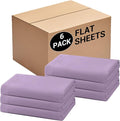 Bulk Twin Flat Sheets Only, 6 Pack Quick Sort Top Bed Sheet, Color-Coded Label by Culve