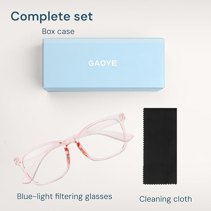 Gaoye Transparent Pink Blue Light Glasses - Image 7