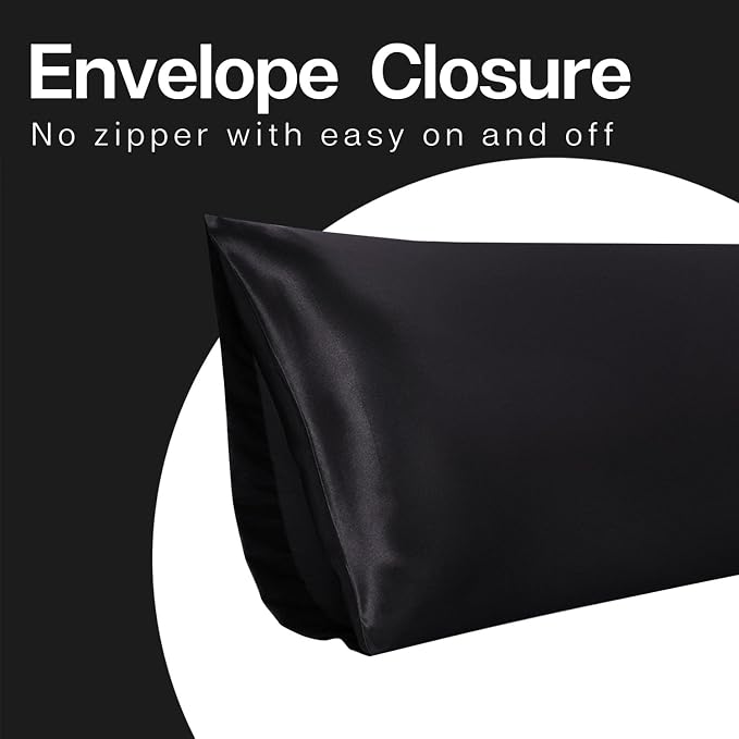 MR&HM Satin Body Pillow Cover, Soft and Breathable Body Pillow Case - Image 7