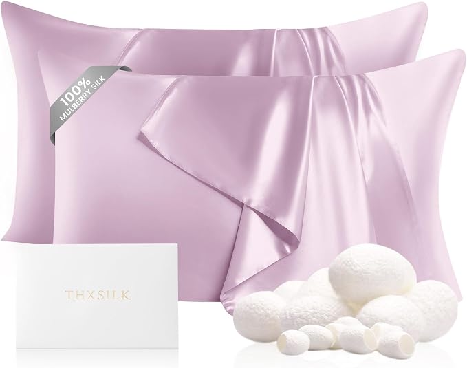 THXSILK Set of 2 Silk Pillowcase by THXSILK