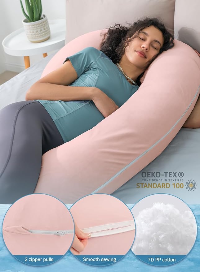 INSEN Cooling Pregnancy Pillow, Maternity Pillow - Image 4