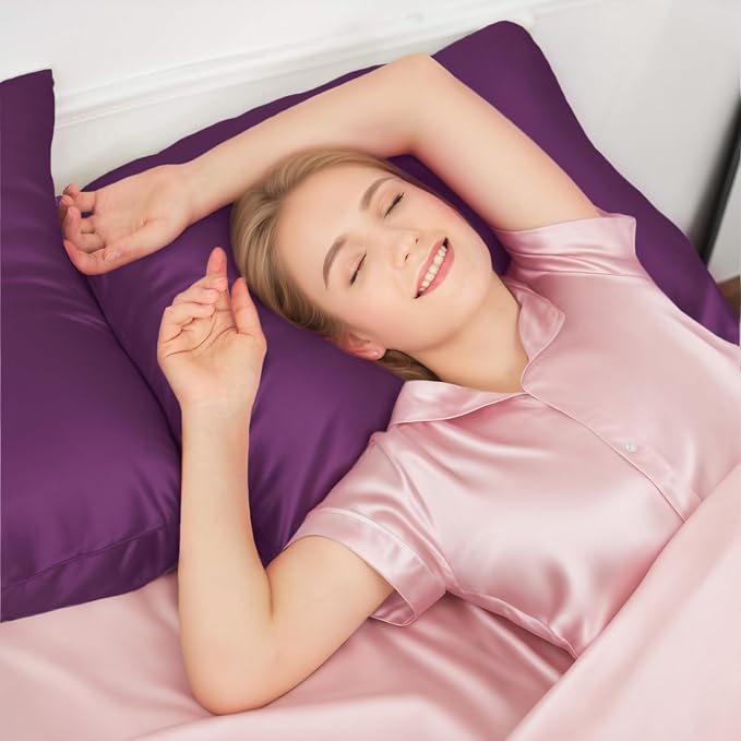 INSSL Mulberry Silk Pillowcase for Hair and Skin Health, Natural Silk Pillow - Image 2