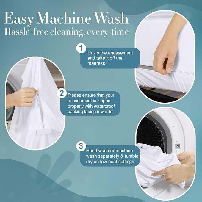 Utopia Bedding Mattress Protector Zippered Crib Size, 100% Waterproof Bed Bug - Image 6