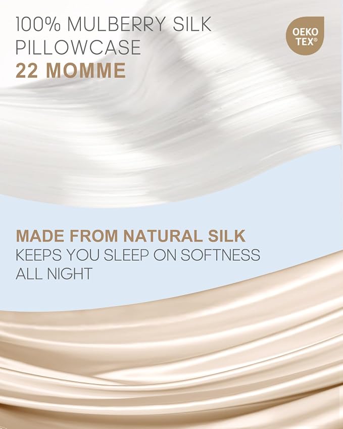 THXSILK Set of 2 100% Mulberry Silk Pillowcases - Image 2