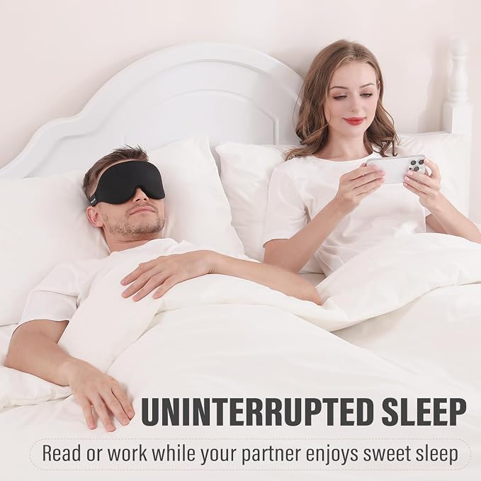 YIVIEW Sleep Mask for Side Sleeper, Complete Light Blocking 3D Sleeping Eye Mask - Image 7